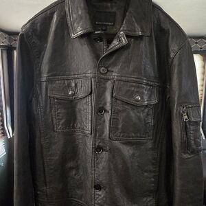 Banana Republic Men's Black Leather Jacket